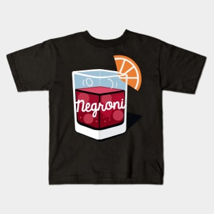 Negroni Retro Square Cocktail Bartender Retro Kids T-Shirt